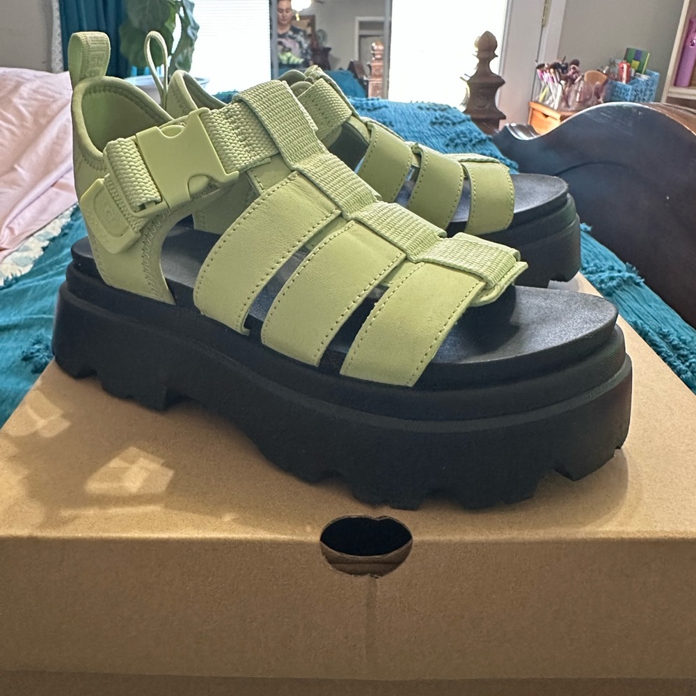 Ugg Lime Green Platform Sandals - image 3